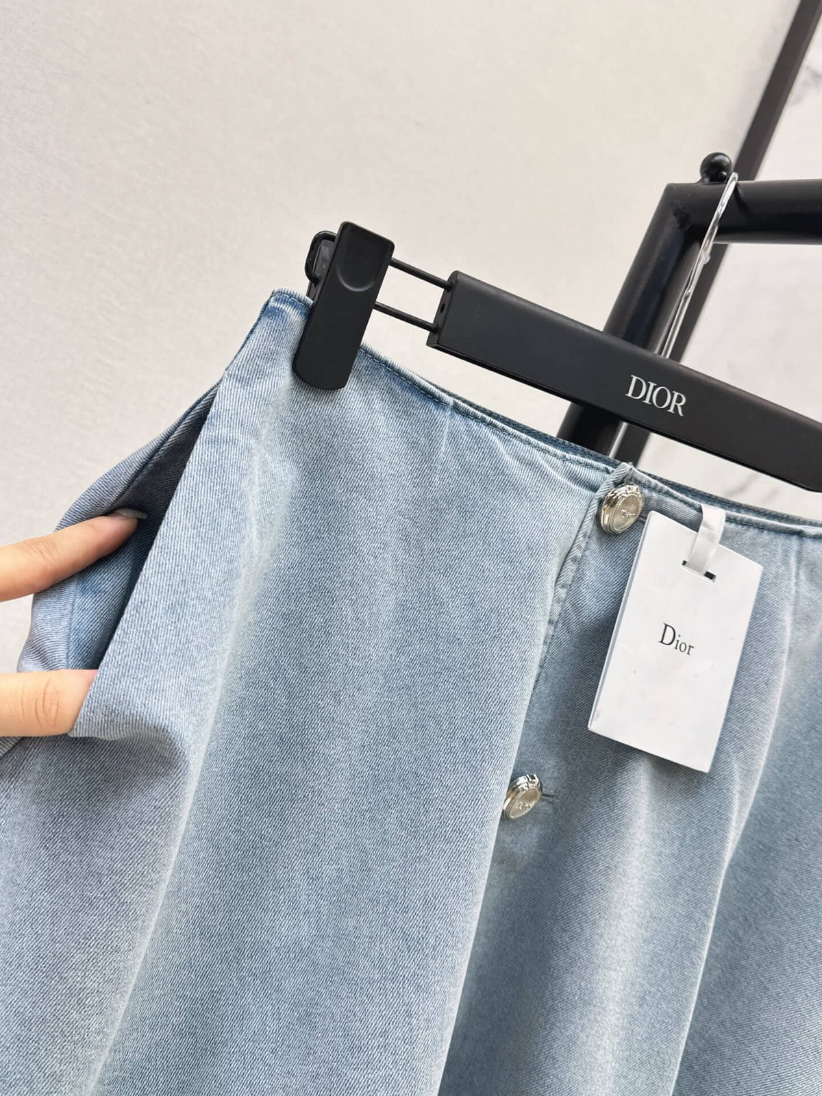 Commute Elegant Denim Jacket Skirt Set