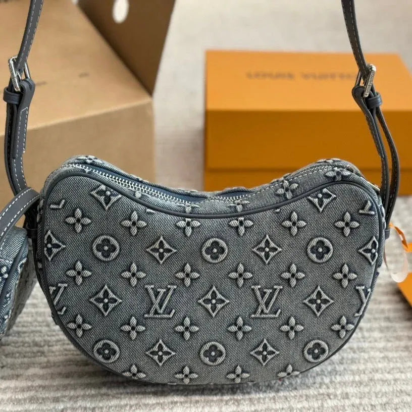 Embossed Denim Bag