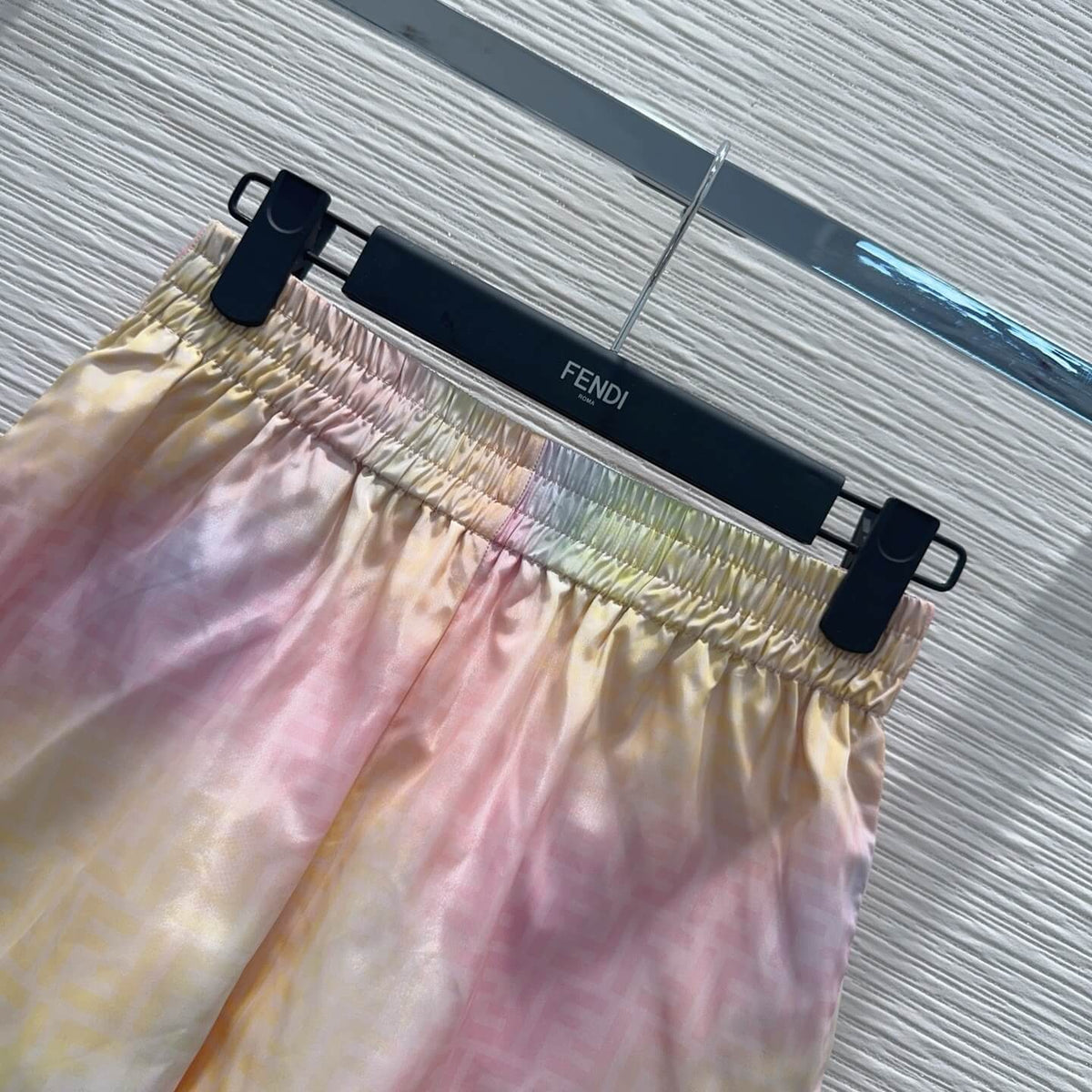 Gradient Pastel Shirt Elastic Waist Short Set