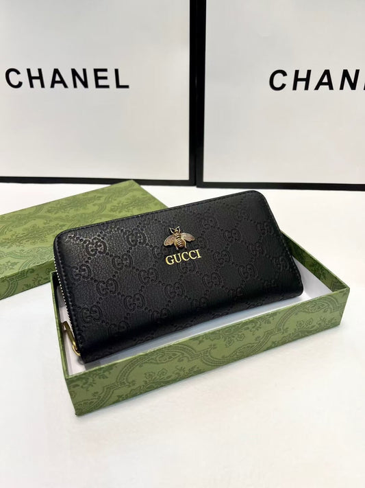 Bee-Accent Long Zip Wallet