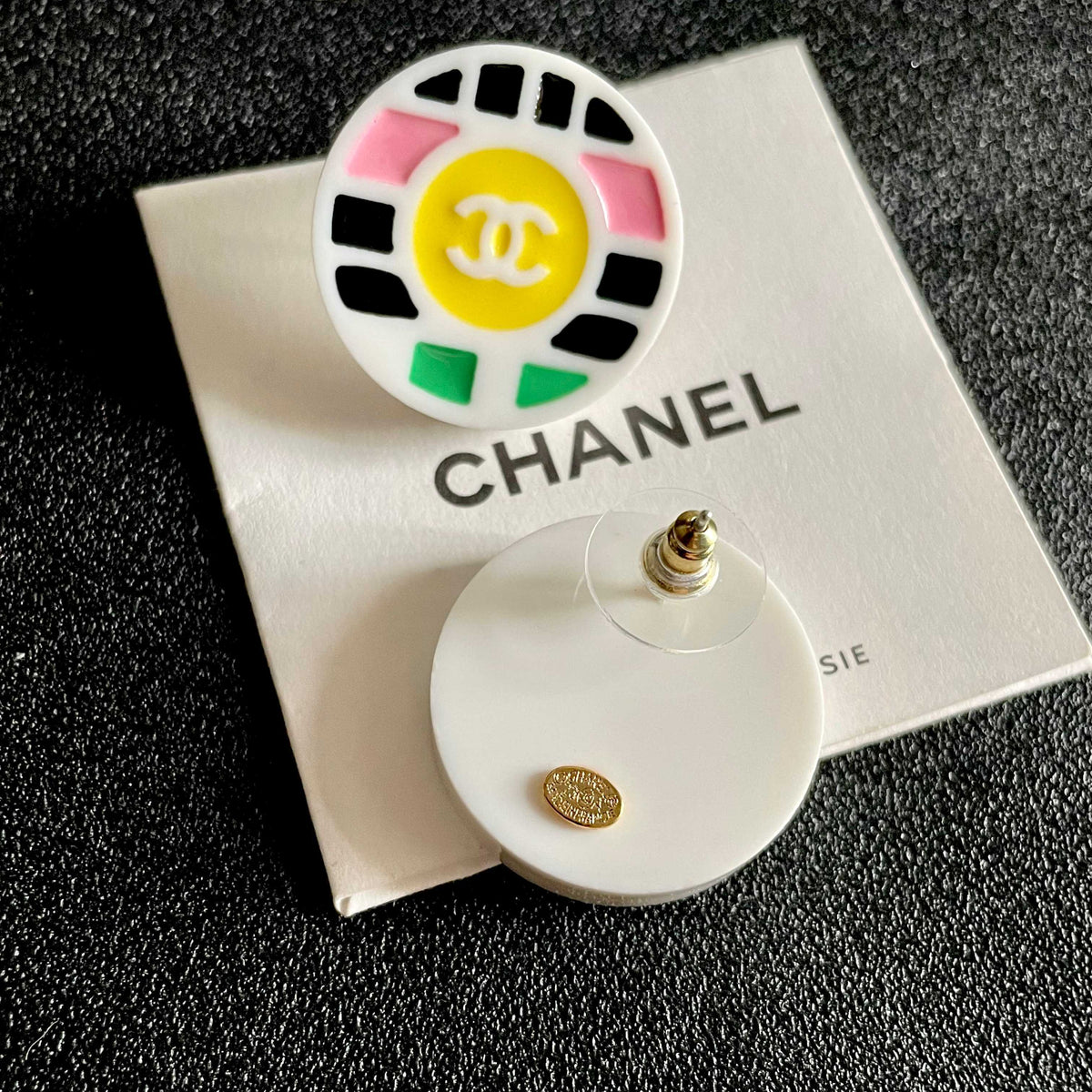 Colorful Circle Stud Earrings