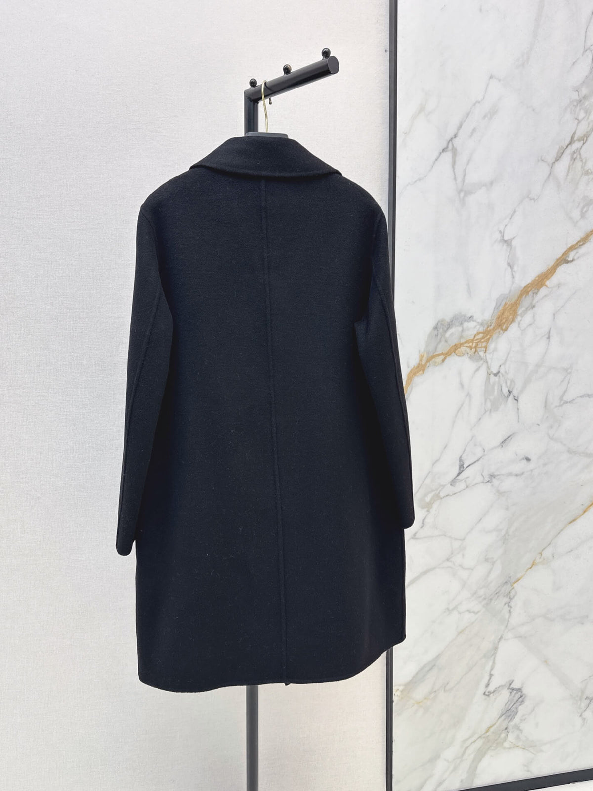 Classic Lapel Straight Wool Coat