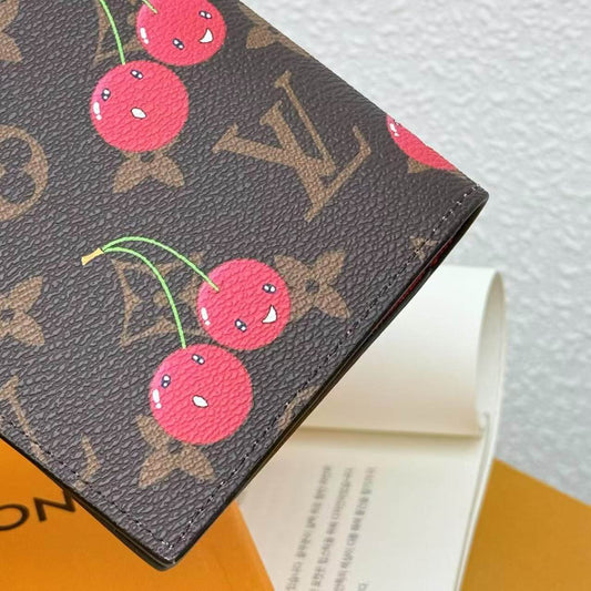 Cherry Pattern Long Wallet