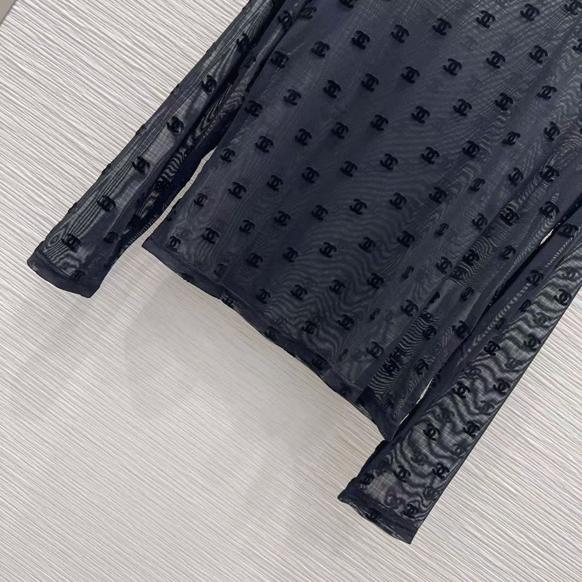 Sheer Mesh Layering Top