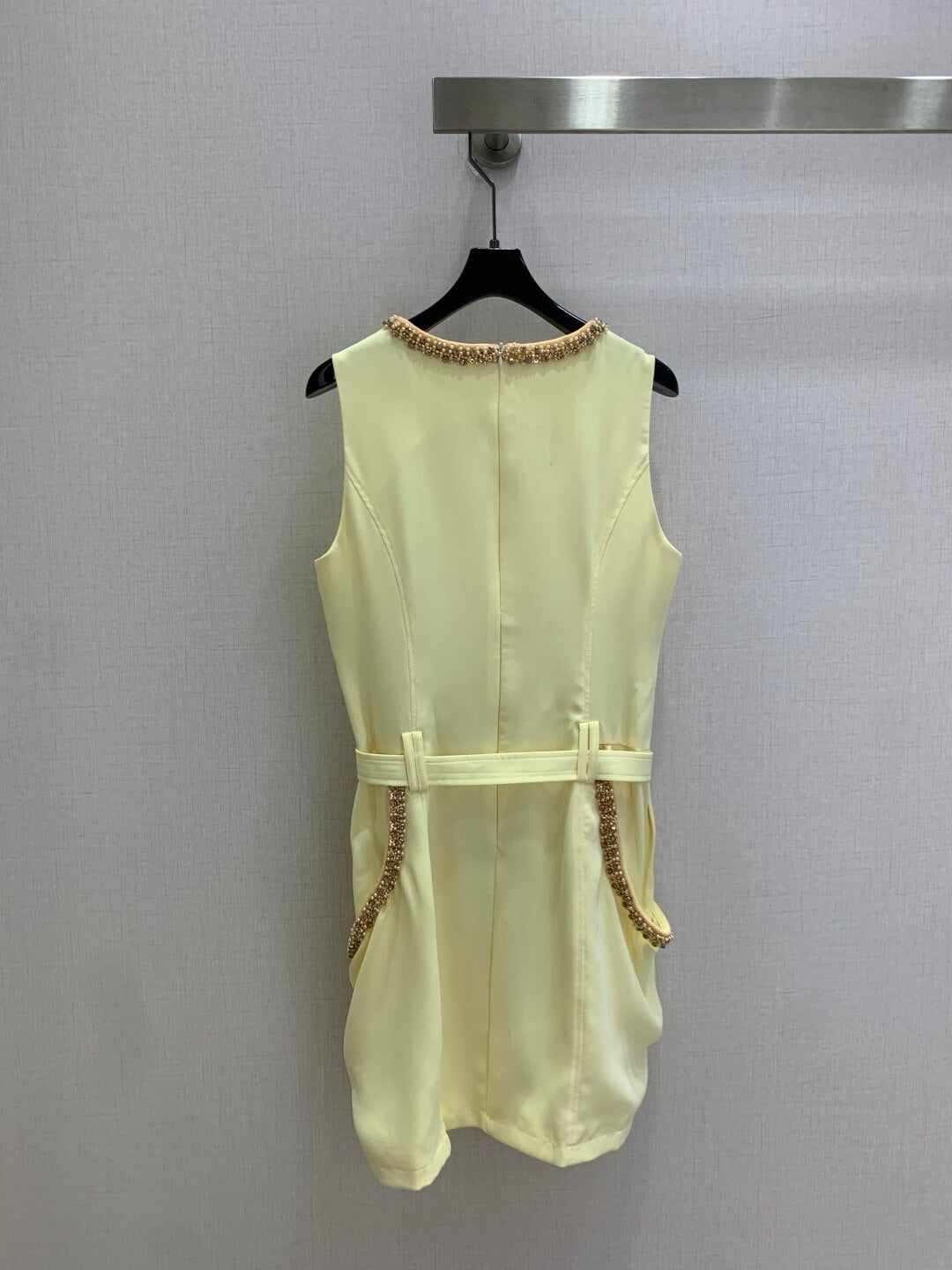Pale Yellow Elegant Straight Dress