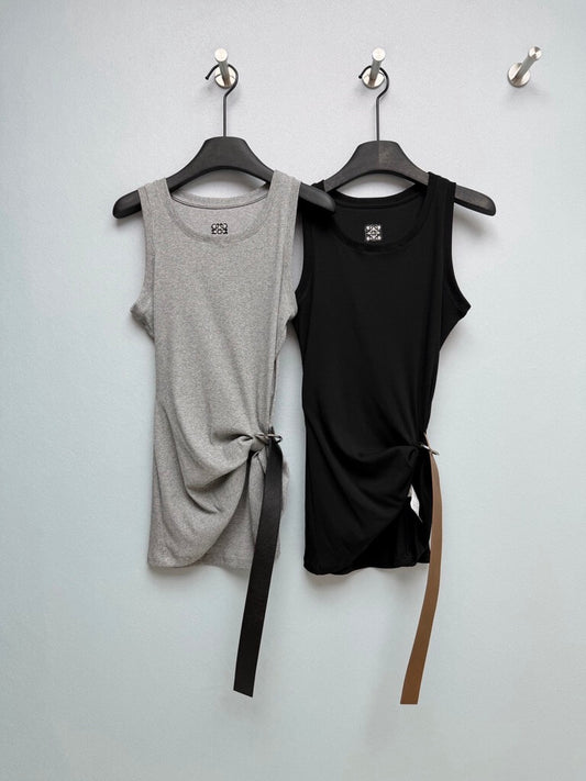 Tie Side Sleeveless Vest