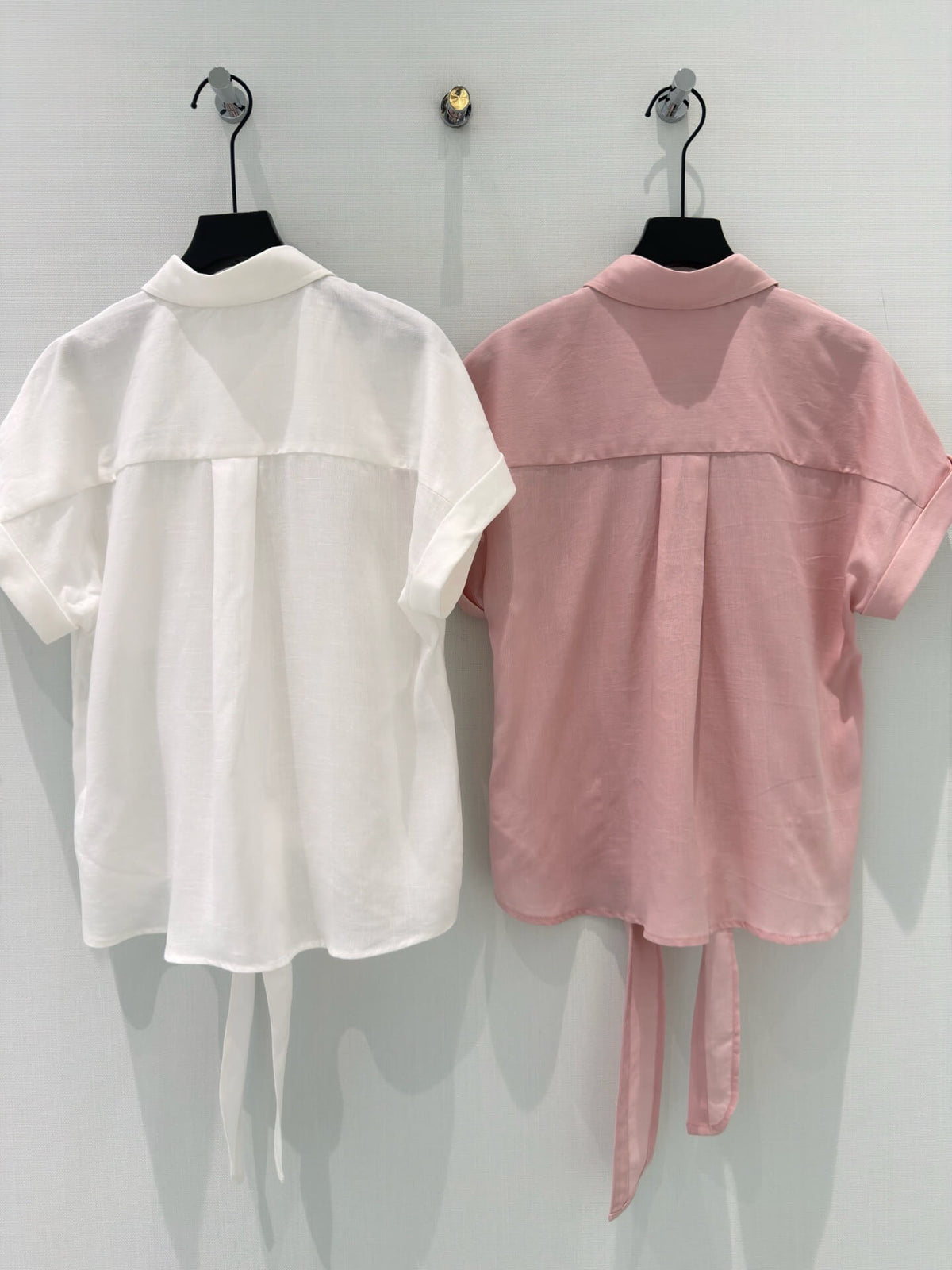 Tie Hem Shirt Skort Two-Piece Set