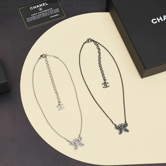 Minimalist Butterfly Diamond Necklace