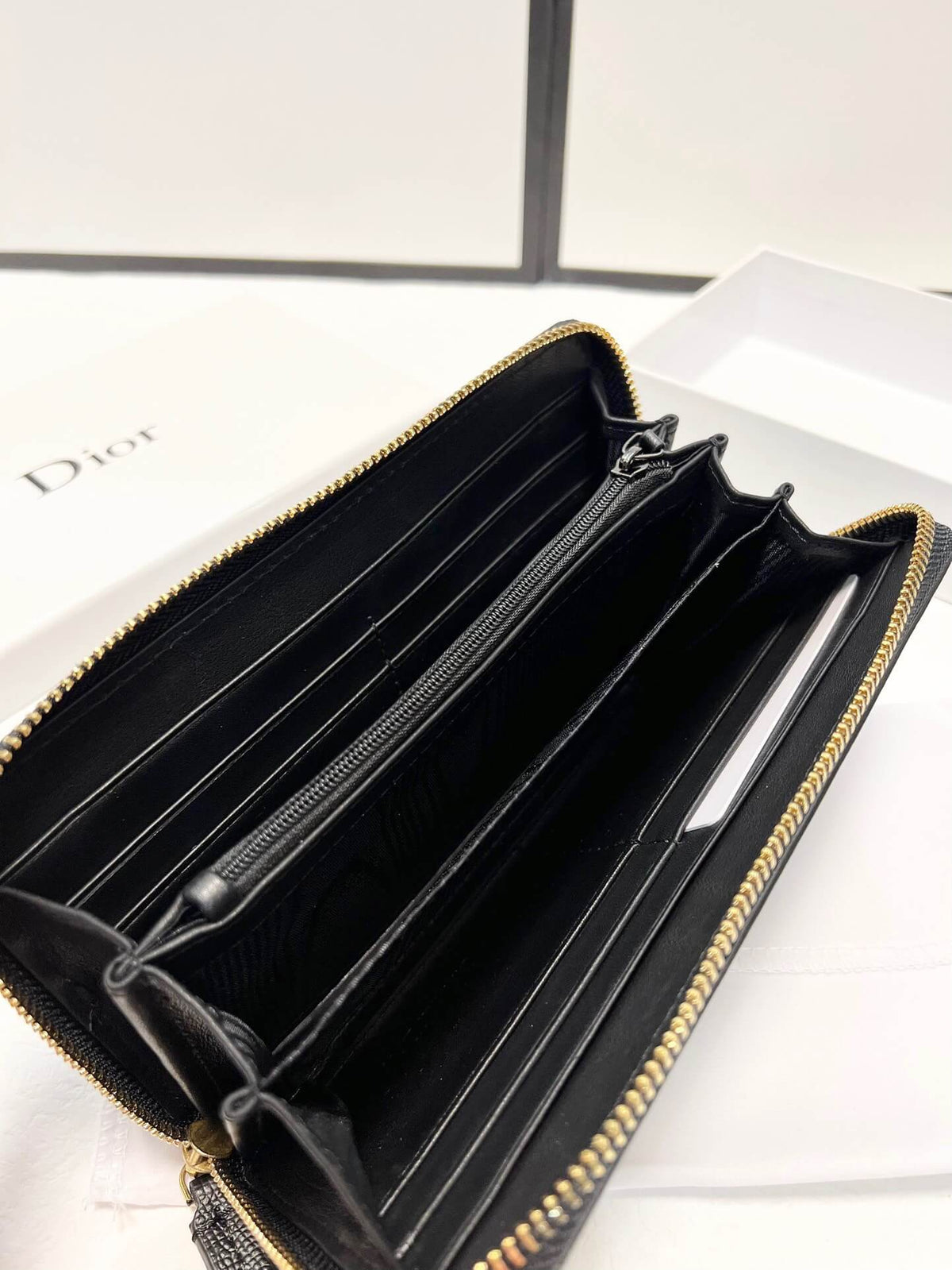 Metal Buckle Long Zip-Around Wallet