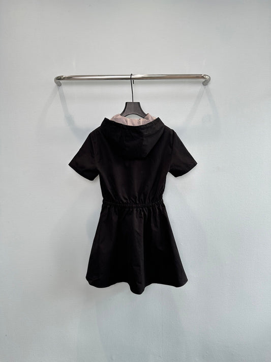 Hooded Drawstring Playsuit
