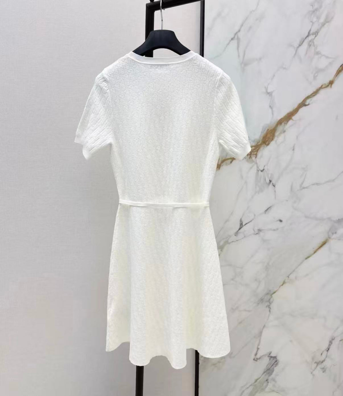 Classic Knit Waist-Cinching Dress