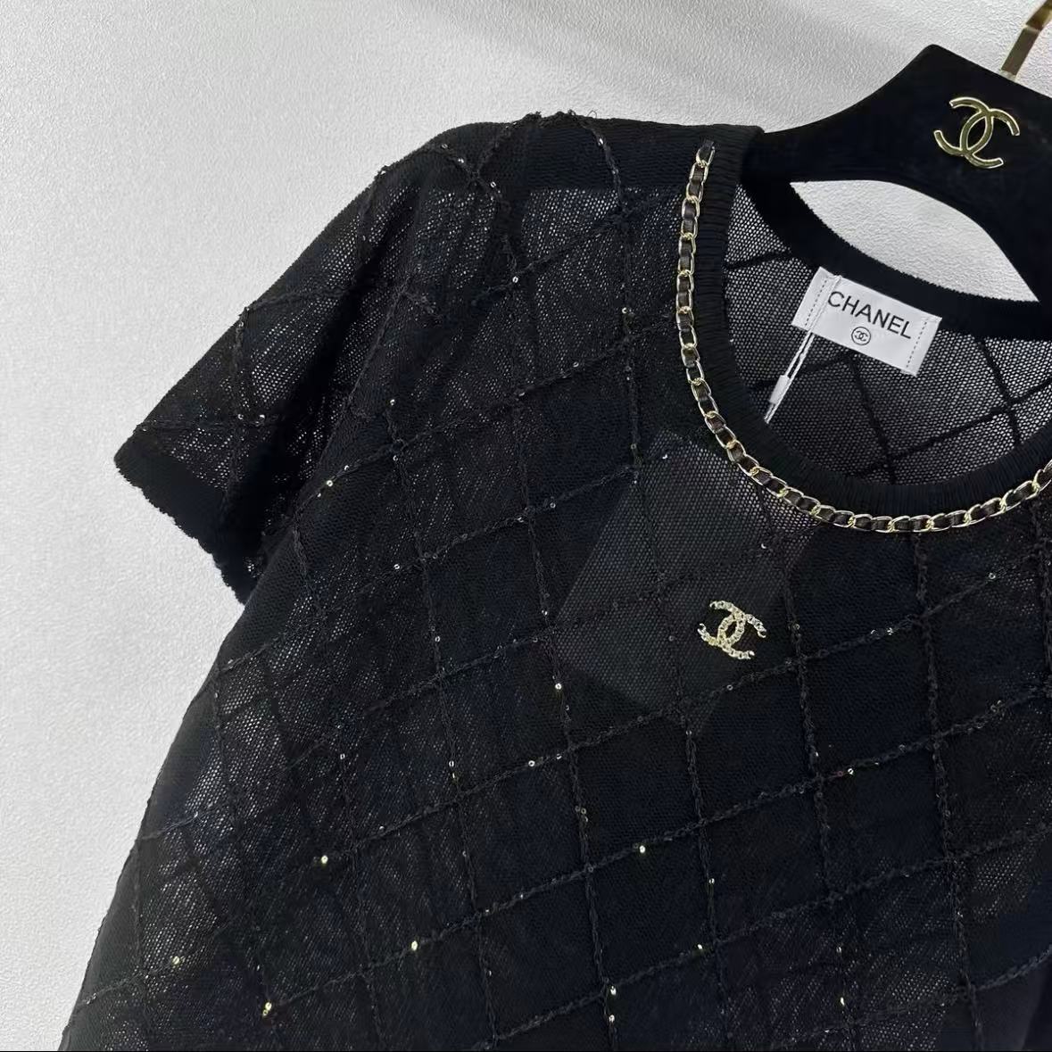 Sequin Knit Short Sleeve