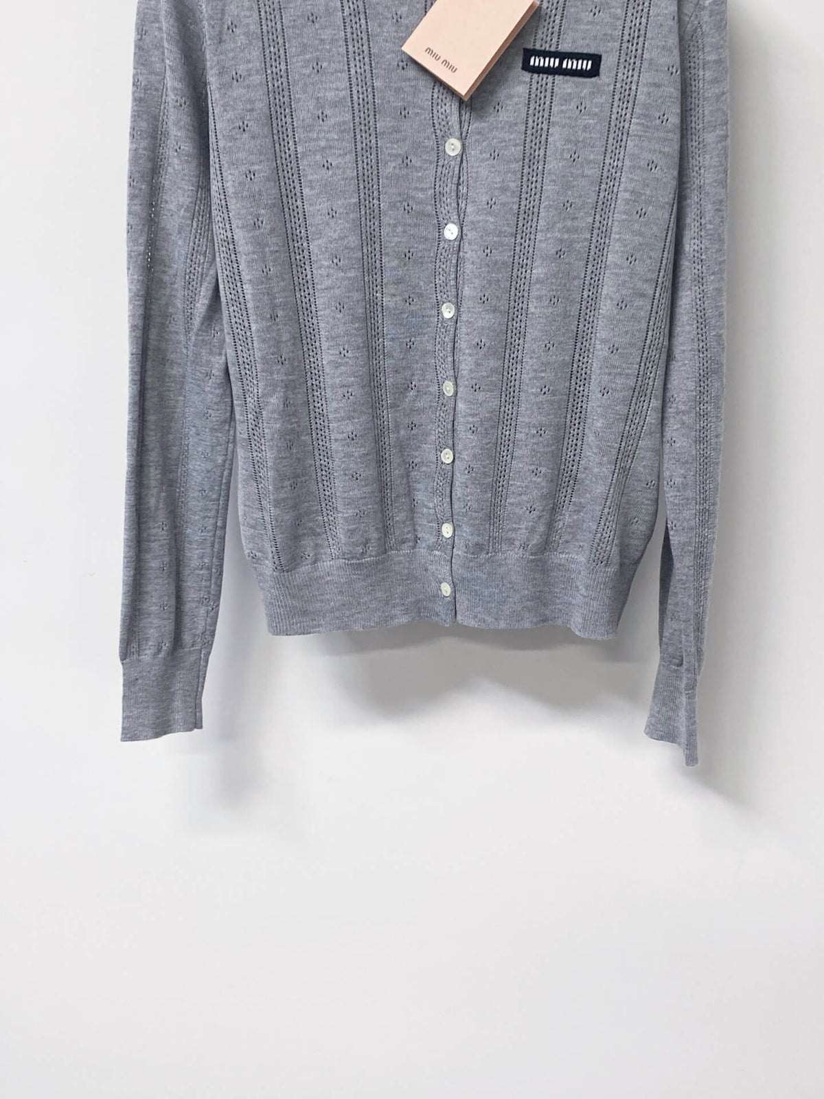 Eyelet Knit Cardigan and Tank Two-piece Set