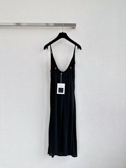 Minimalist Low-Neck Slip Dress