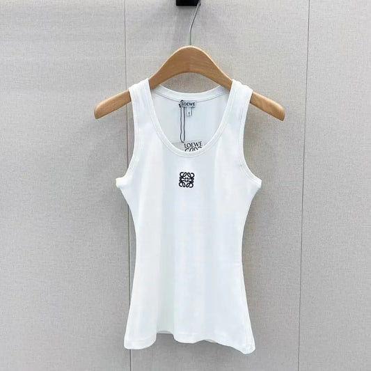 Trendy Embroidered U-Neck Vest