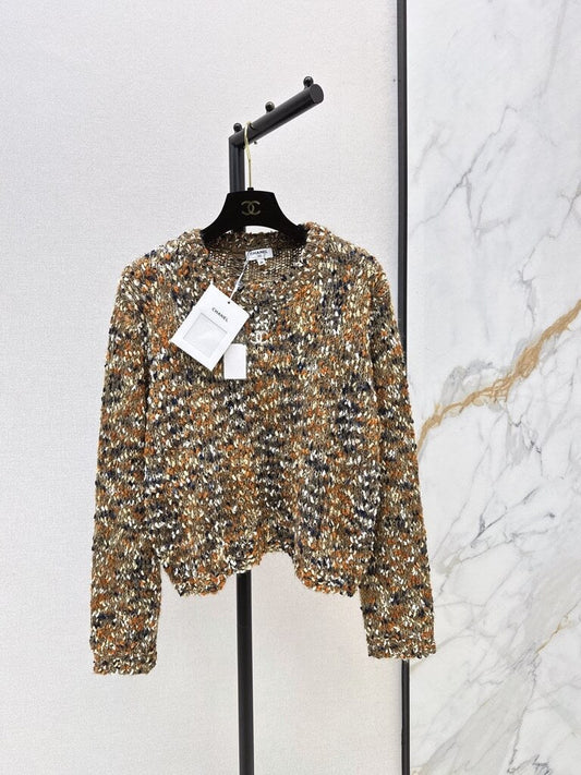 Marled Yarn Loose Fit Knit Sweater