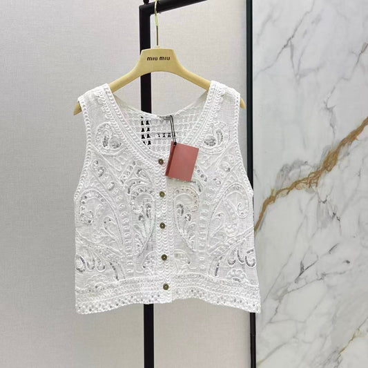 Resort Crochet Vest