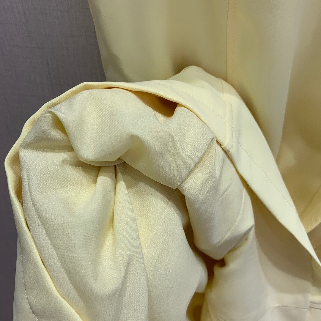 Pale Yellow Elegant Straight Dress