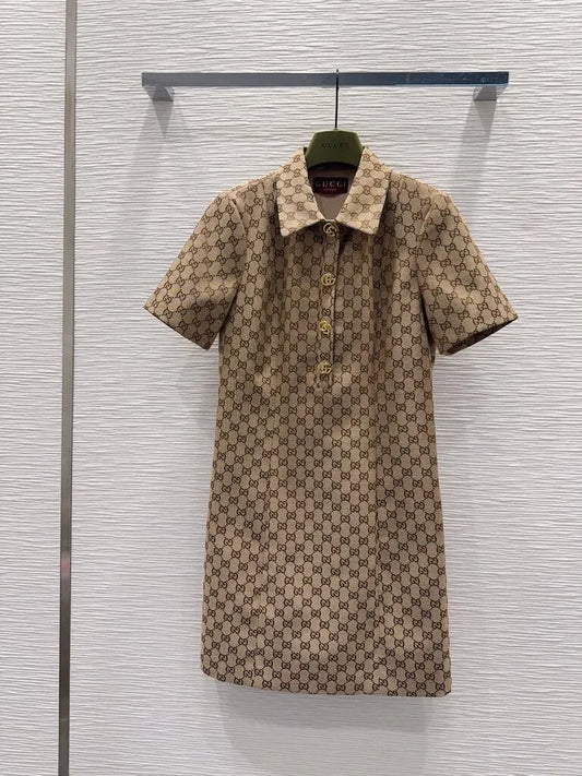 Jacquard Shirt Mini Dress