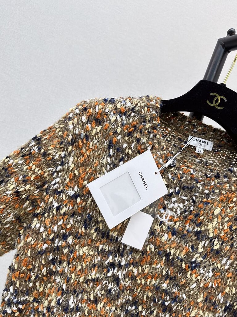 Marled Yarn Loose Fit Knit Sweater