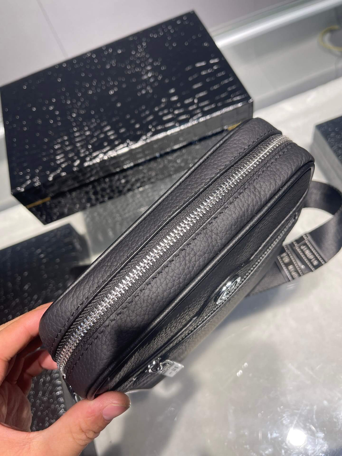 Business Leather Crossbody Bag