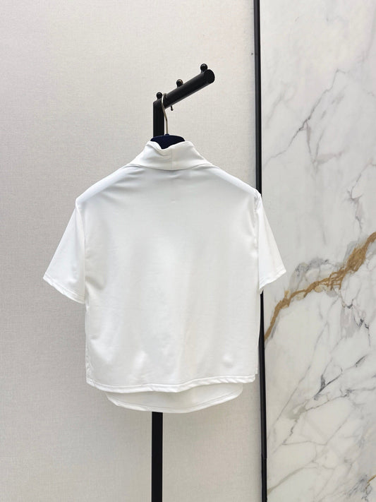 Layered Frill Elegant Short Sleeve Shirt