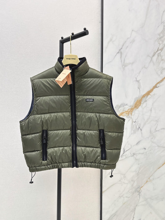 Stand Collar Quilted Vest