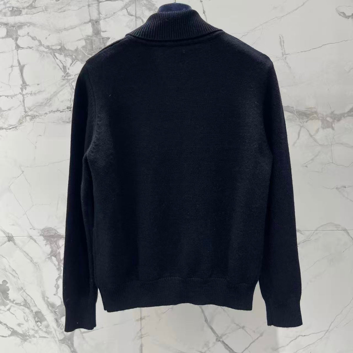 3D Embroidery Zip-Up Knit Jacket