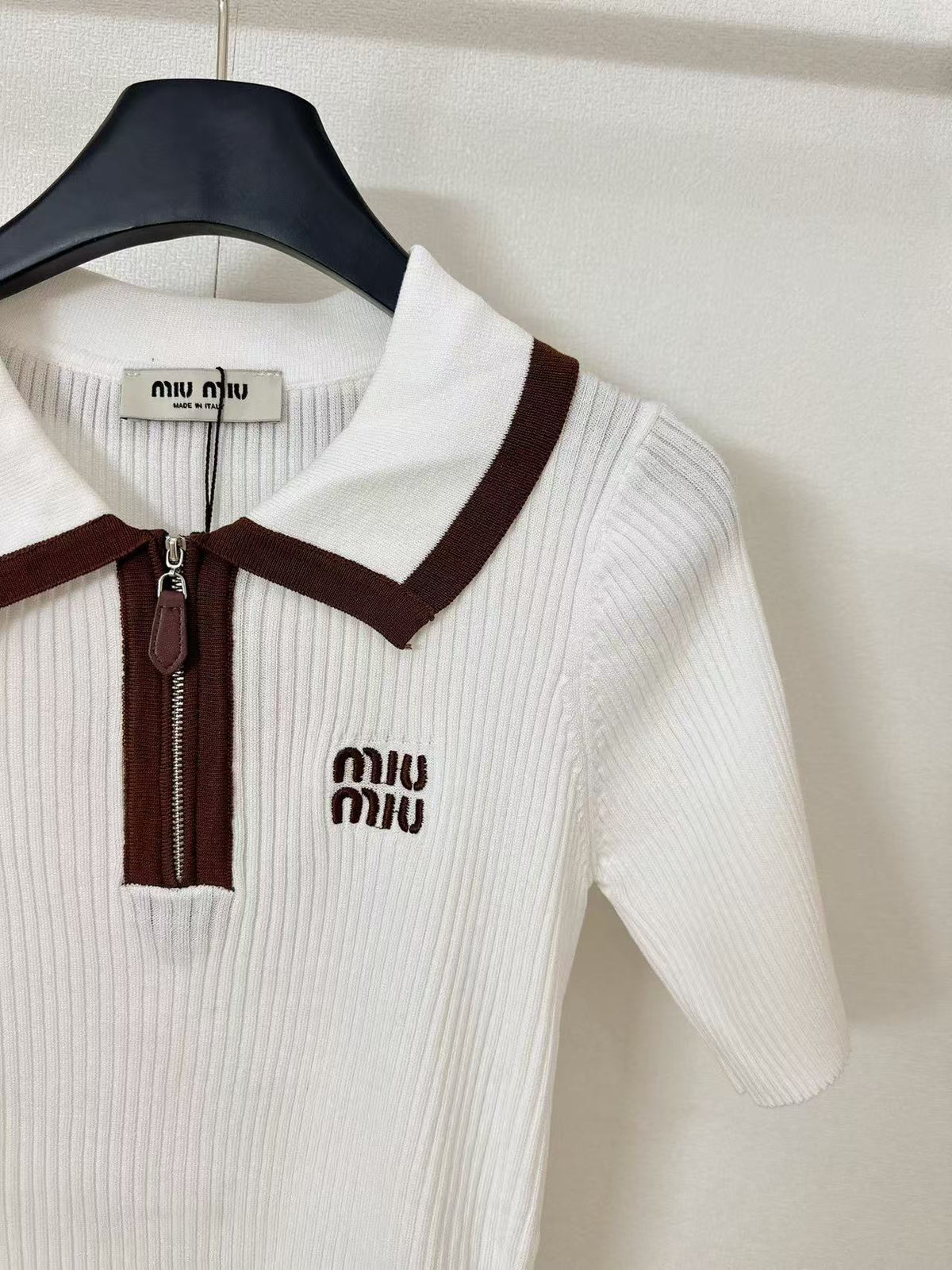 Half-Zip Collared Short Sleeve