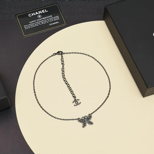 Minimalist Butterfly Diamond Necklace