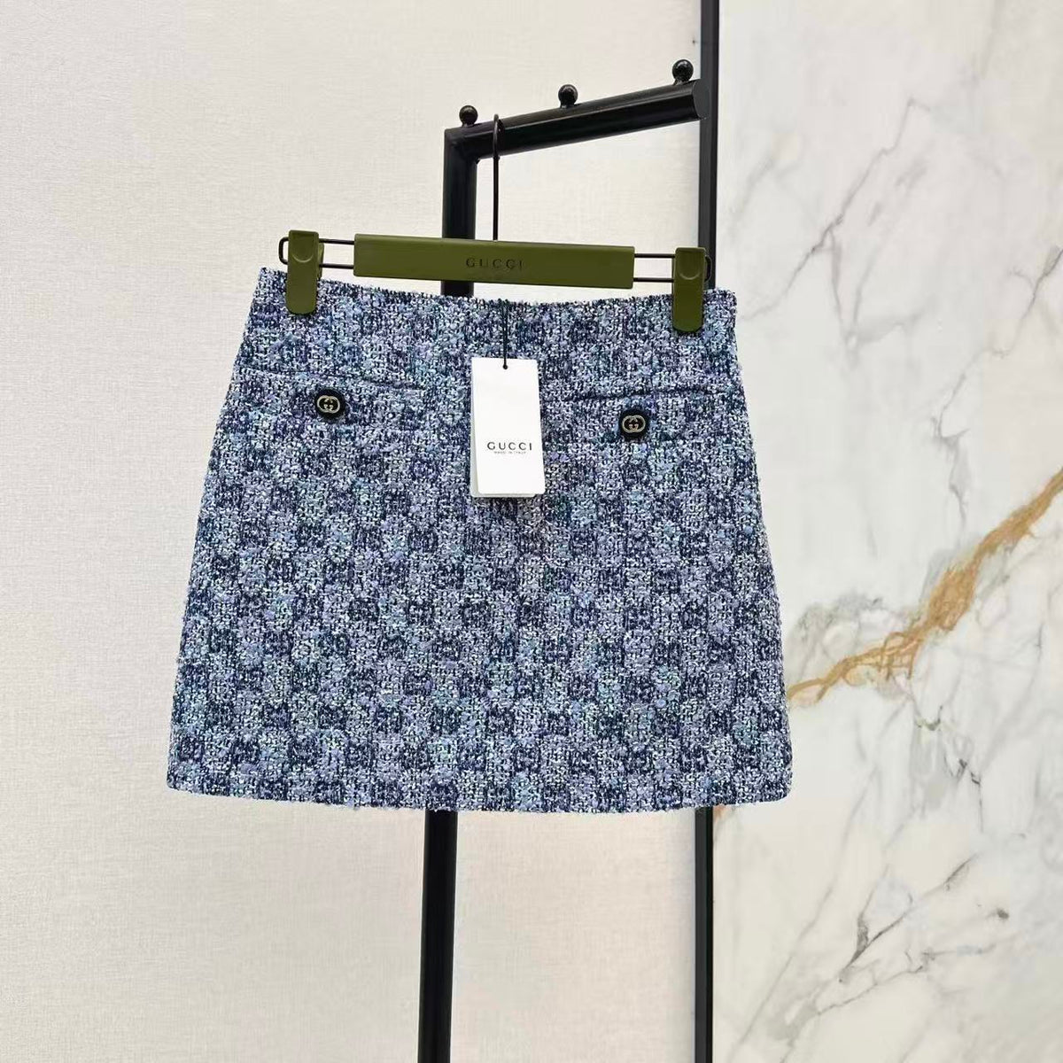 Double G Tweed Vest and Skirt Set