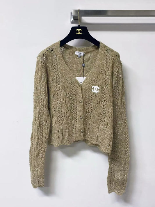 Fall Cropped V-Neck Cardigan