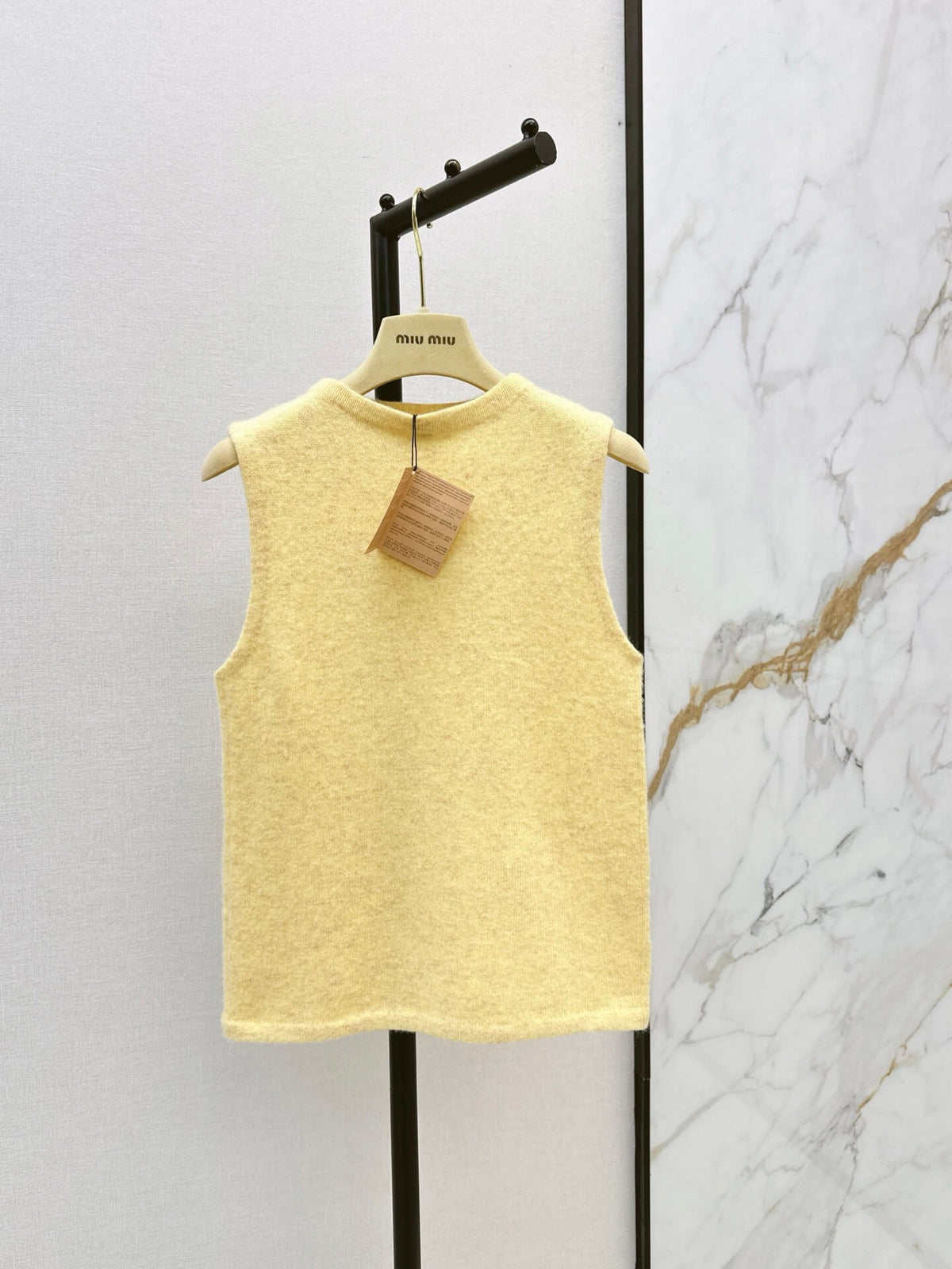 Light Yellow Loose Knit Vest