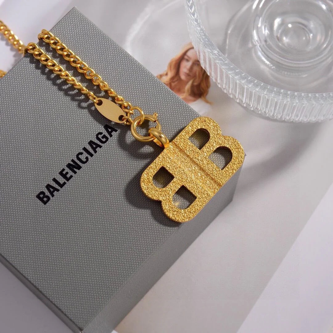 Avant-Garde Symmetric Letter Necklace