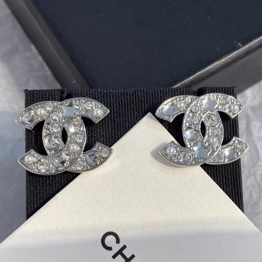 Star and Heart Crystal Earrings