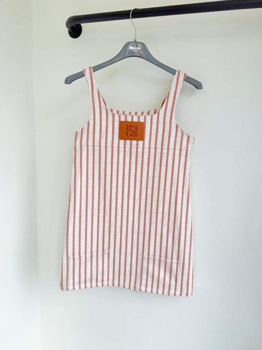 Vertical Stripe Square Neck Tank Mini Dress