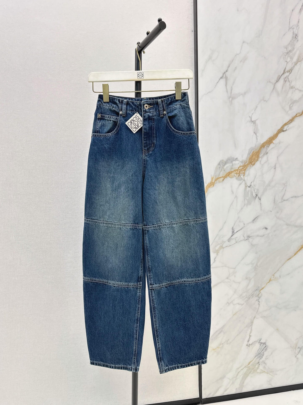 Segmented Denim Pants