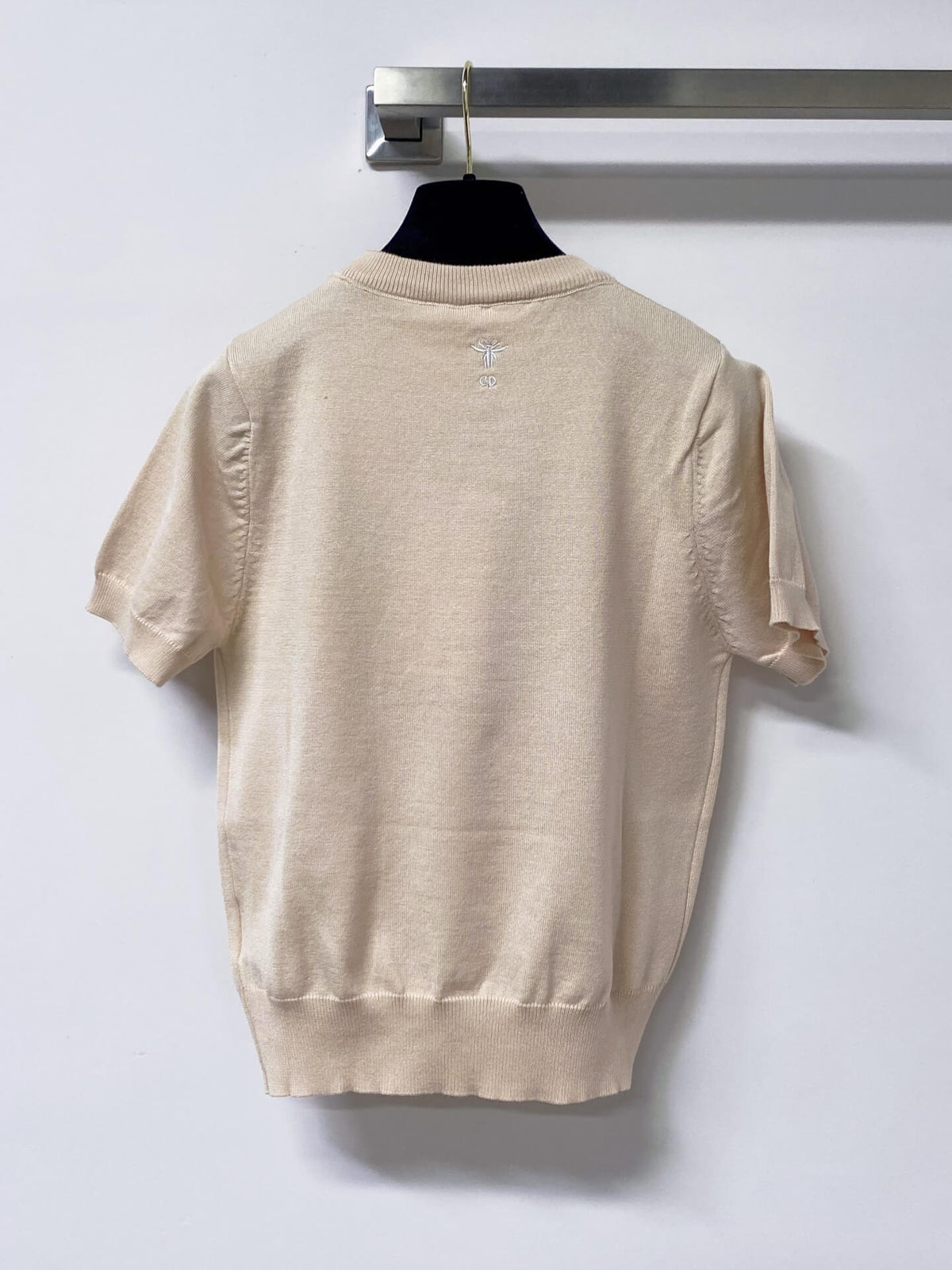 Floral Embroidered Knit Short Sleeve