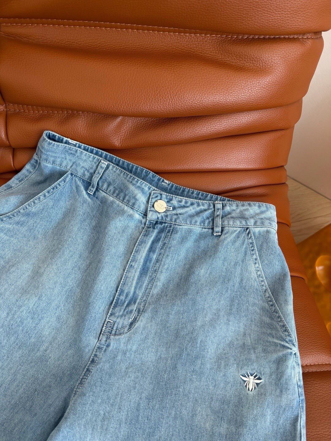 Embroidery Denim Vest Wide Leg Pant Set