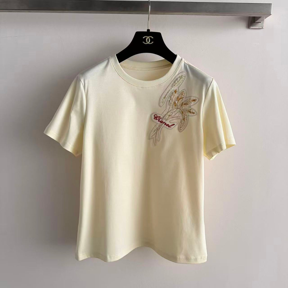 Delicate Embroidery T-Shirt and Skirt Set