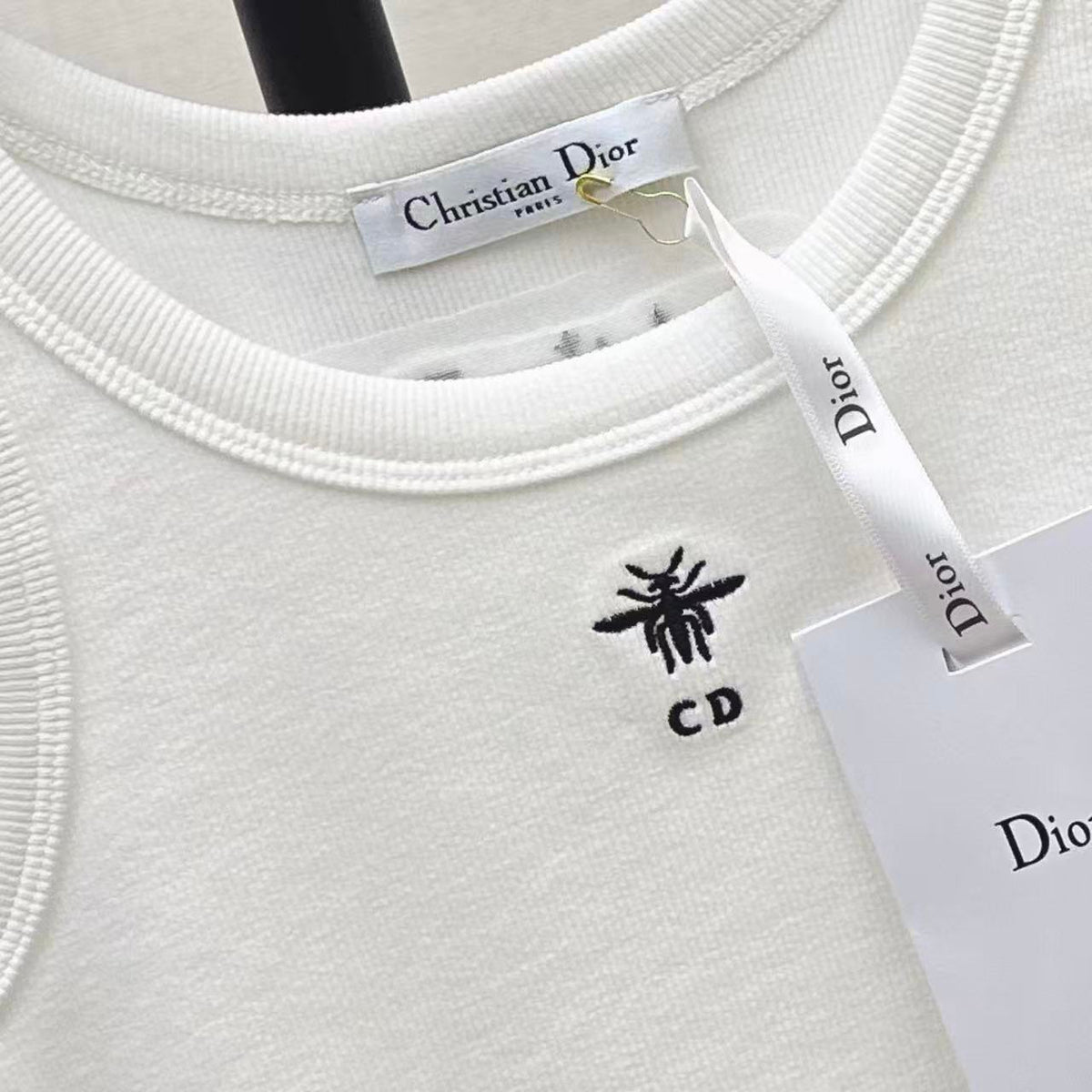 Signature Bee Stitch Cotton Vest