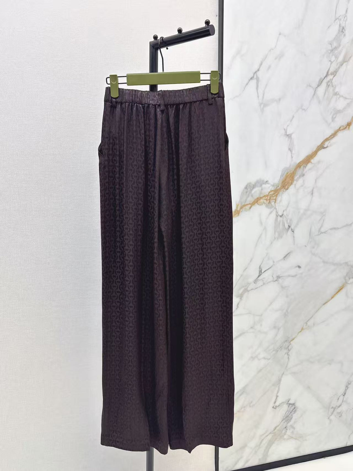 Retro Exclusive-Fabric Shirt and Palazzo Pants Set
