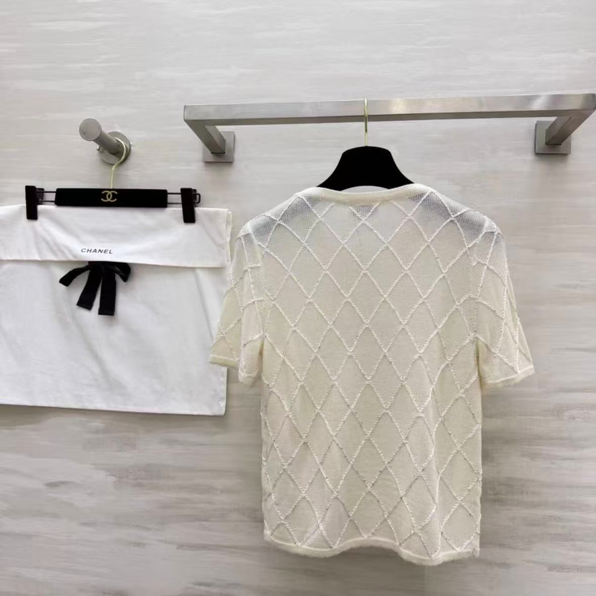 Sequin Knit Short Sleeve