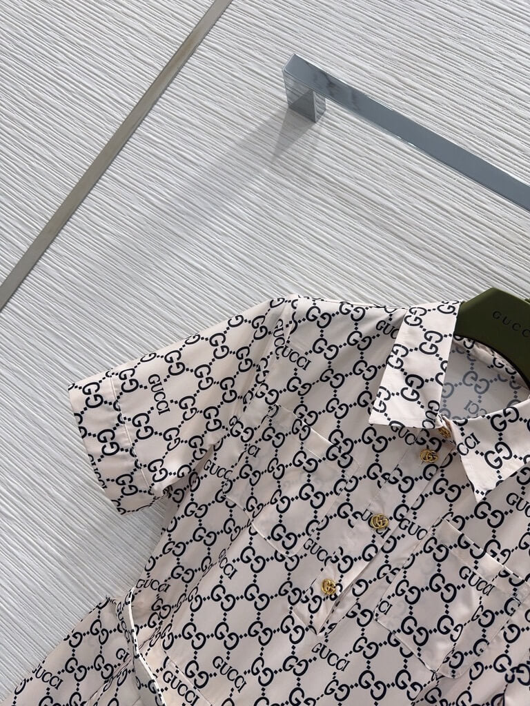 Full Print Belt Shirt Dress