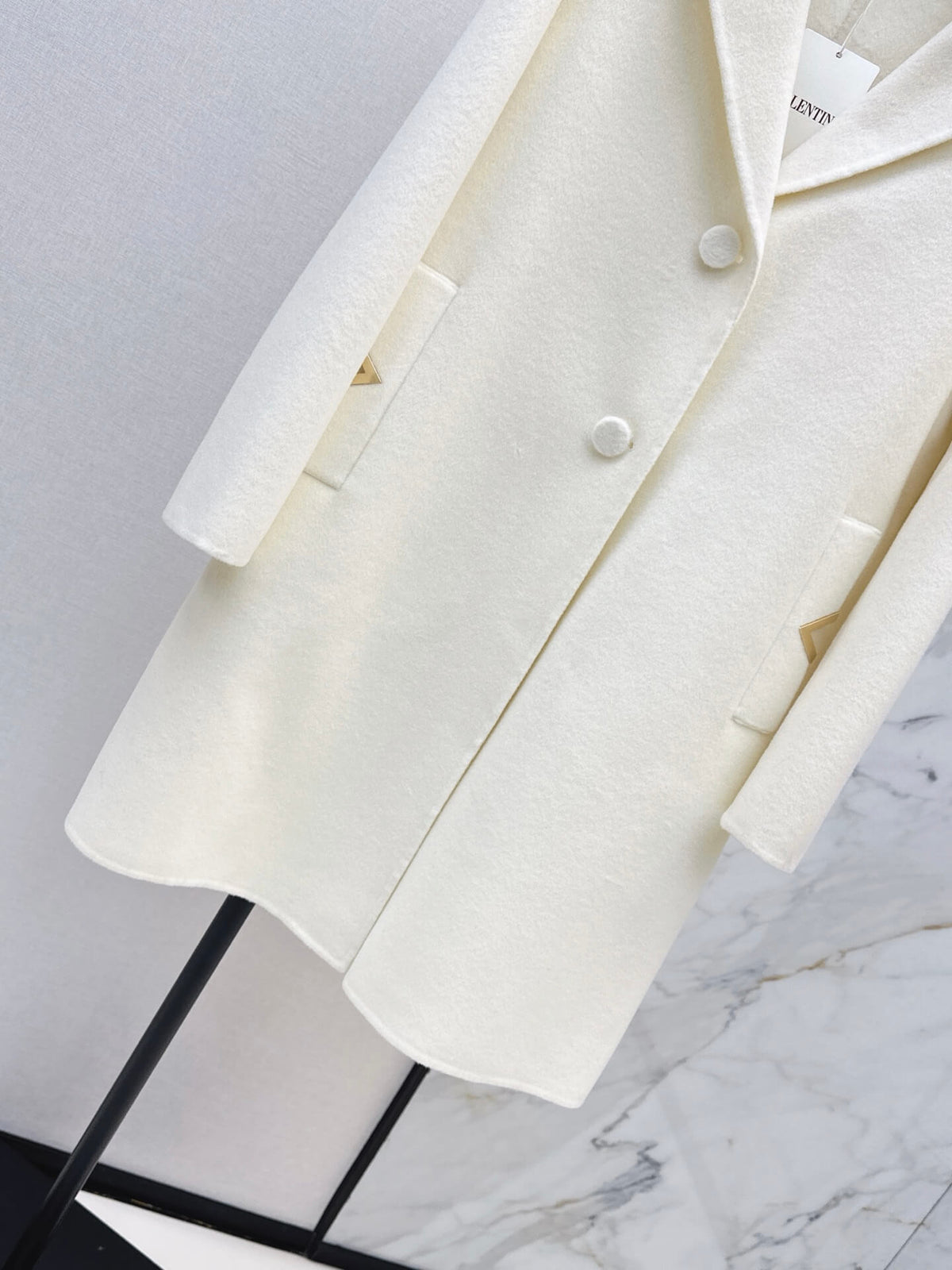 Classic Lapel Straight Wool Coat
