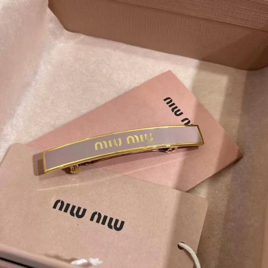 Enamel Gold Letter Spring Clip
