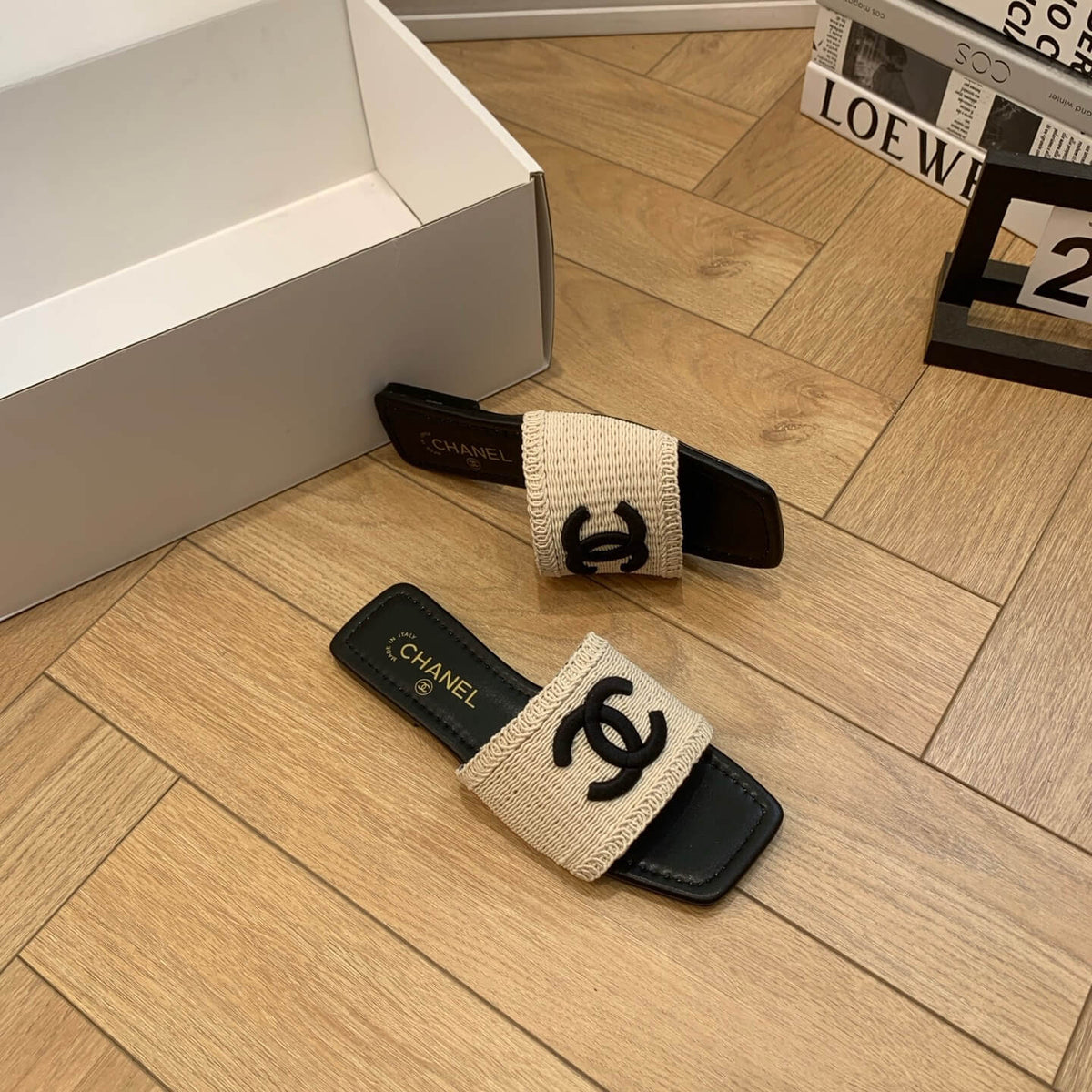Vacation Style Square-Toe Woven Sandals