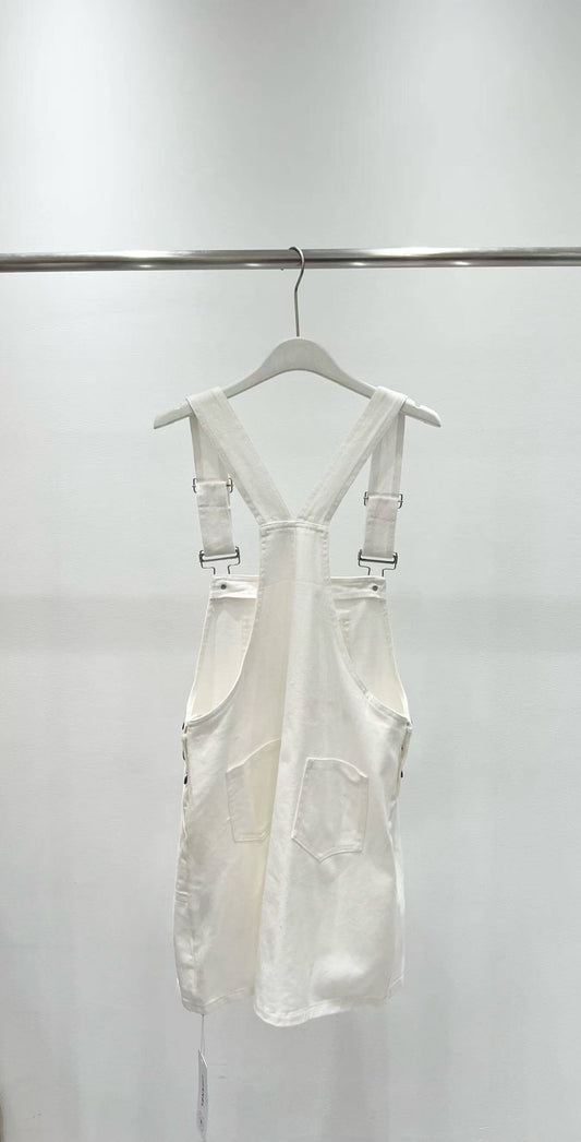 Adjustable Strap Pinafore Skirt
