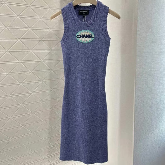 Candy Color Knitted Small Hole Cuff Dress