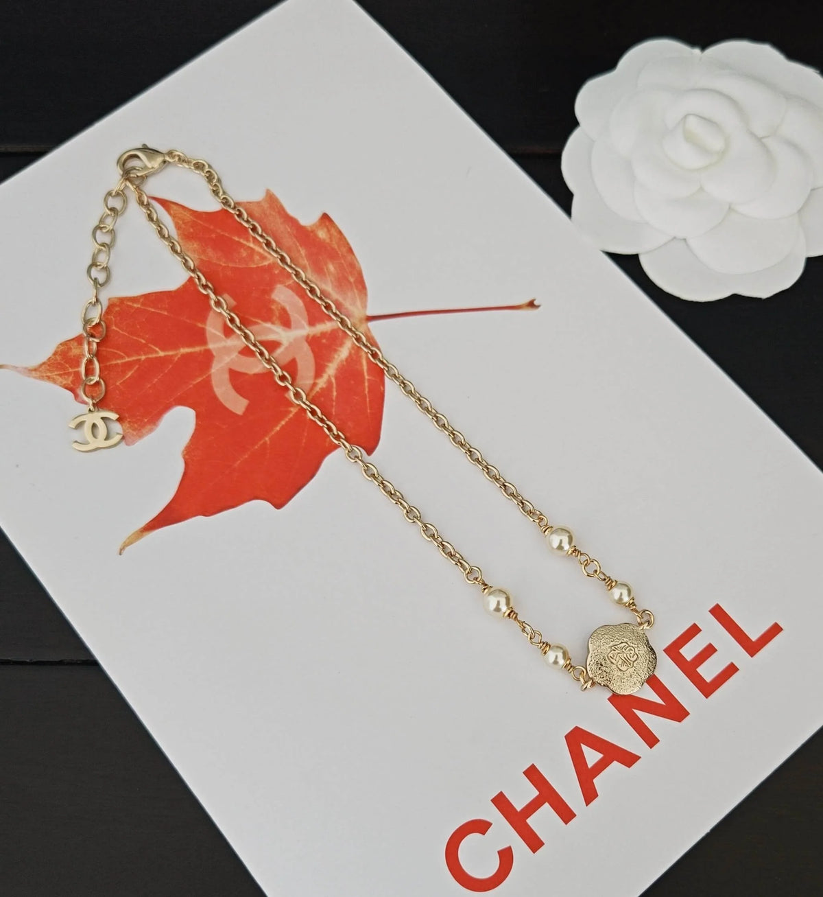 Minimalist Red Petal Pendant Necklace